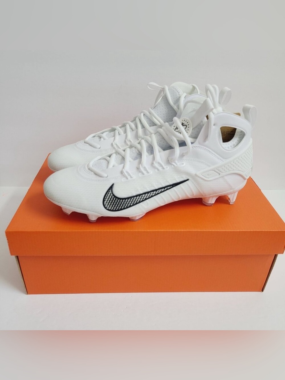 Nike Alpha Huarache 9 Elite Mid LAX Men’s Lacrosse Cleats FD0088-101 NEW